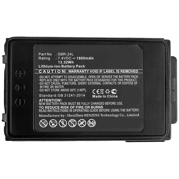 Batteries N Accessories BNA-WB-L8005 2-Way Radio Battery - Li-ion, 7.4V, 1800mAh, Ultra High Capacity Battery - Replacement for YAESU SBR-24L Battery