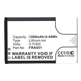 Batteries N Accessories BNA-WB-L11444 Cordless Phone Battery - Li-ion, 3.7V, 1200mAh, Ultra High Capacity - Replacement for Fritz!FON FRA051 Battery