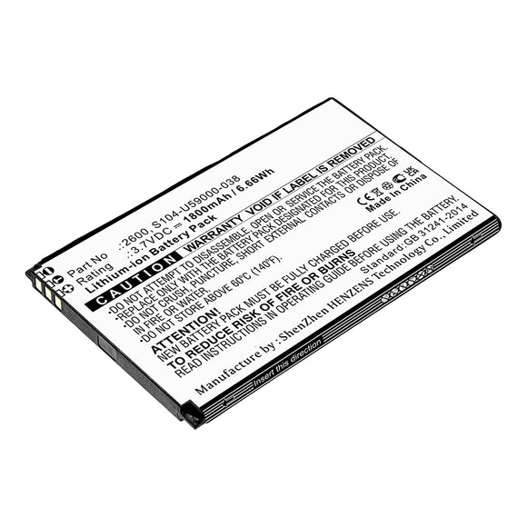Batteries N Accessories BNA-WB-L17106 Cell Phone Battery - Li-ion, 3.7V, 1800mAh, Ultra High Capacity - Replacement for Wiko S104-U59000-038 Battery