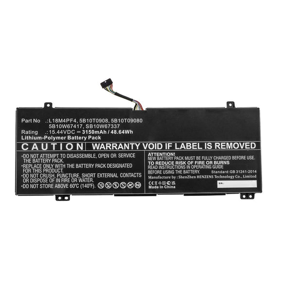 Batteries N Accessories BNA-WB-P12667 Laptop Battery - Li-Pol, 15.44V, 3150mAh, Ultra High Capacity - Replacement for Lenovo L18M4PF4 Battery