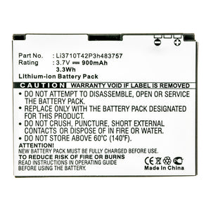 Batteries N Accessories BNA-WB-L14082 Cell Phone Battery - Li-ion, 3.7V, 900mAh, Ultra High Capacity - Replacement for ZTE Li3710T42P3h483757 Battery