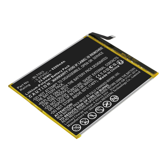 Batteries N Accessories BNA-WB-P17693 Tablet Battery - Li-Pol, 3.87V, 6200mAh, Ultra High Capacity - Replacement for OPPO BLT003 Battery