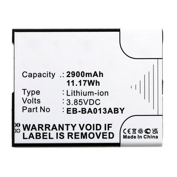 Batteries N Accessories BNA-WB-L12991 Cell Phone Battery - Li-ion, 3.85V, 2900mAh, Ultra High Capacity - Replacement for Samsung EB-BA013ABY Battery