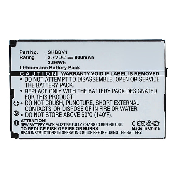 Batteries N Accessories BNA-WB-L13210 Cell Phone Battery - Li-ion, 3.7V, 800mAh, Ultra High Capacity - Replacement for Sharp SHBBV1 Battery