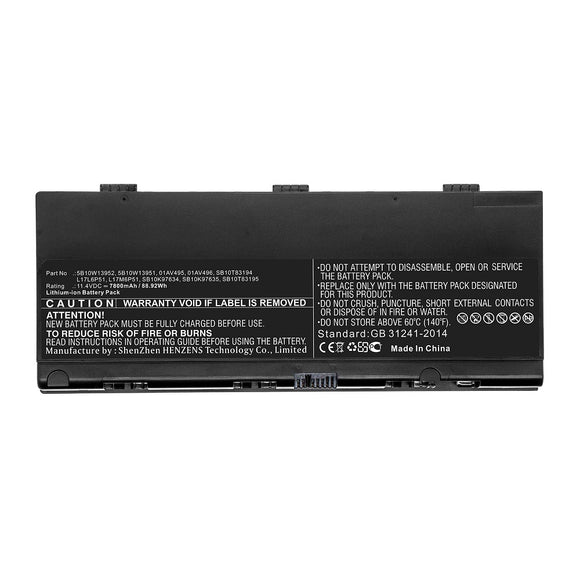 Batteries N Accessories BNA-WB-L12593 Laptop Battery - Li-ion, 11.4V, 7800mAh, Ultra High Capacity - Replacement for Lenovo L17L6P51 Battery