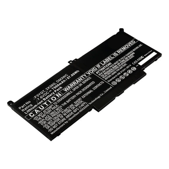 Batteries N Accessories BNA-WB-L17259 Laptop Battery - Li-ion, 7.6V, 7500mAh, Ultra High Capacity - Replacement for Dell F3YGT Battery