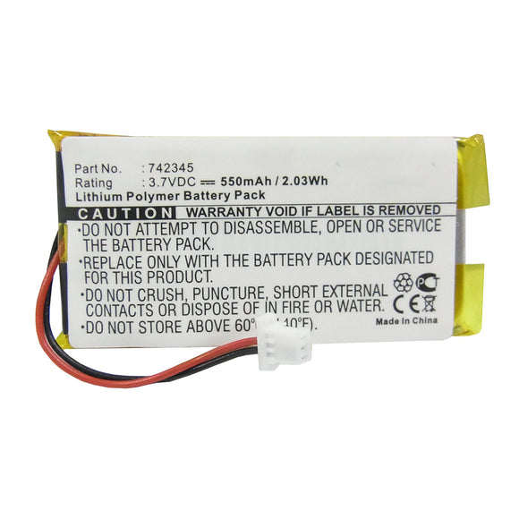 Batteries N Accessories BNA-WB-P17042 Player Battery - Li-Pol, 3.7V, 550mAh, Ultra High Capacity - Replacement for Philips 742345 Battery