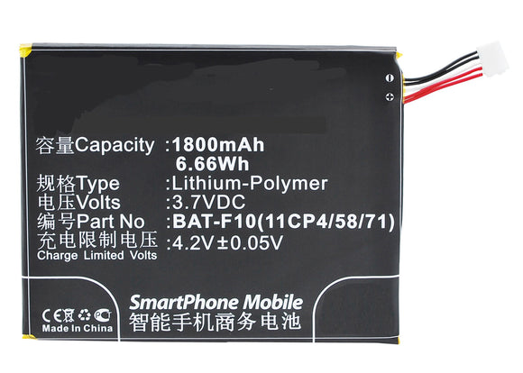 Batteries N Accessories BNA-WB-P3021 Cell Phone Battery - Li-Pol, 3.7V, 1800 mAh, Ultra High Capacity Battery - Replacement for Acer BAT-F10(11CP4/58/71) Battery