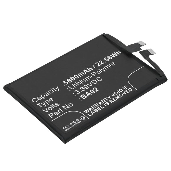 Batteries N Accessories BNA-WB-P18572 Cell Phone Battery - Li-Pol, 3.89V, 5800mAh, Ultra High Capacity - Replacement for VIVO BA02 Battery