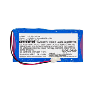 Batteries N Accessories BNA-WB-L10846 Medical Battery - Li-ion, 14.8V, 5200mAh, Ultra High Capacity - Replacement for Charter Kontron TSGLIIO100298 Battery