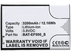 Batteries N Accessories BNA-WB-L8036 Barcode Scanner Battery - Li-ion, 3.8V, 3200mAh, Ultra High Capacity Battery - Replacement for Bluebird BAT-EF500_S Battery