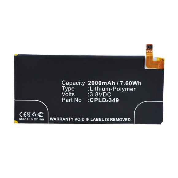 Batteries N Accessories BNA-WB-P10094 Cell Phone Battery - Li-Pol, 3.8V, 2000mAh, Ultra High Capacity - Replacement for Coolpad CPLD-349 Battery
