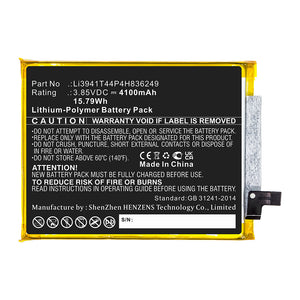 Batteries N Accessories BNA-WB-P14051 Cell Phone Battery - Li-Pol, 3.85V, 4100mAh, Ultra High Capacity - Replacement for ZTE Li3941T44P4H836249 Battery