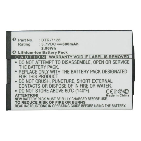 Batteries N Accessories BNA-WB-L9882 Cell Phone Battery - Li-ion, 3.7V, 800mAh, Ultra High Capacity - Replacement for Audiovox BTR-7126 Battery