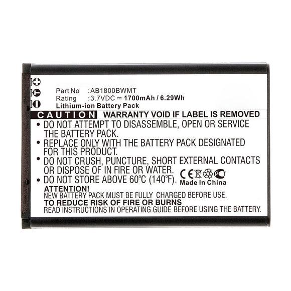 Batteries N Accessories BNA-WB-L14798 Cell Phone Battery - Li-ion, 3.7V, 1700mAh, Ultra High Capacity - Replacement for Philips AB1800BWMT Battery