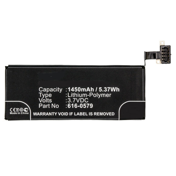 Batteries N Accessories BNA-WB-P9477 Cell Phone Battery - Li-Pol, 3.7V, 1450mAh, Ultra High Capacity - Replacement for Apple 616-0479 Battery
