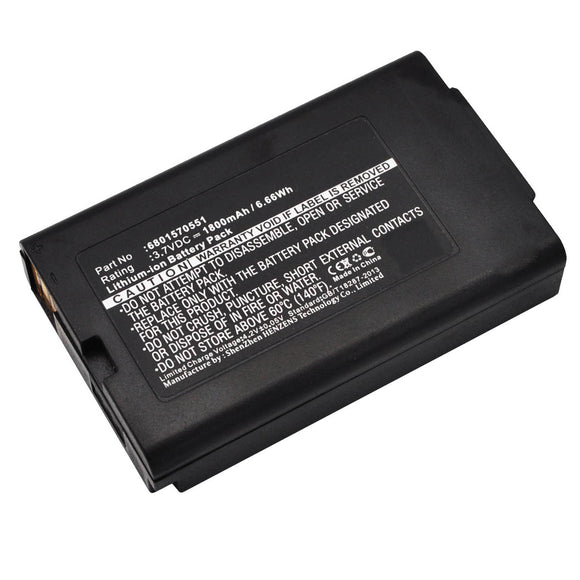 Batteries N Accessories BNA-WB-L1283 Credit Card Reader Battery - Li-Ion, 3.7V, 1800 mAh, Ultra High Capacity Battery - Replacement for VECTRON 6801570551 Battery