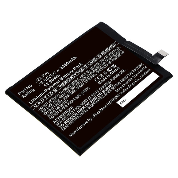 Batteries N Accessories BNA-WB-P17089 Cell Phone Battery - Li-pol, 3.85V, 3350mAh, Ultra High Capacity - Replacement for UMI Z2 Pro Battery