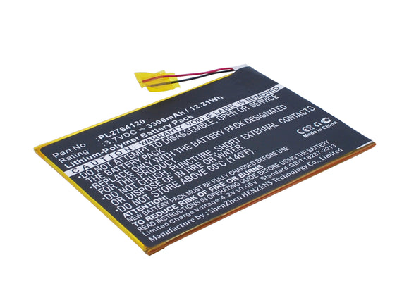 Batteries N Accessories BNA-WB-P5211 Tablets Battery - Li-Pol, 3.7V, 3300 mAh, Ultra High Capacity Battery - Replacement for Visual Land PL2784120 Battery