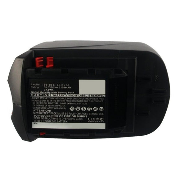 Batteries N Accessories BNA-WB-H13714 Power Tool Battery - Ni-MH, 18V, 2100mAh, Ultra High Capacity - Replacement for Skil SB18A Battery