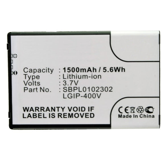 Batteries N Accessories BNA-WB-BLI-1180-1.5 Cell Phone Battery - Li-Ion, 3.7V, 1500 mAh, Ultra High Capacity Battery - Replacement for LG VS740 Battery