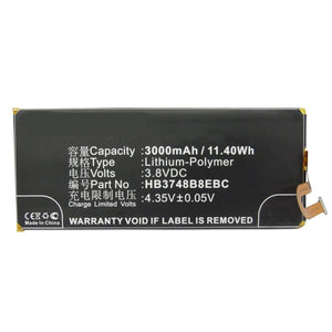 Batteries N Accessories BNA-WB-P3337 Cell Phone Battery - Li-Pol, 3.8V, 3000 mAh, Ultra High Capacity Battery - Replacement for Huawei HB3748B8EBC Battery