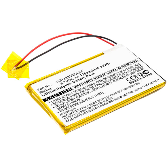 Batteries N Accessories BNA-WB-P6527 PDA Battery - Li-Pol, 3.7V, 1250 mAh, Ultra High Capacity Battery - Replacement for Palm UP383562AA6 Battery