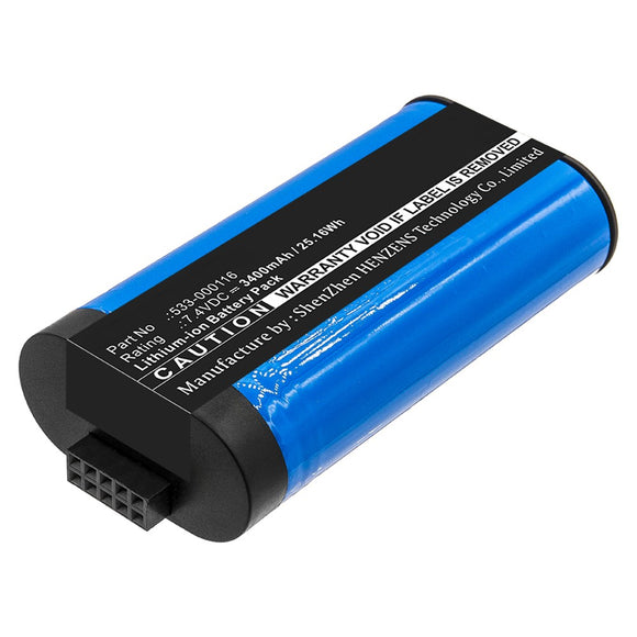 Batteries N Accessories BNA-WB-L1825 Speaker Battery - Li-Ion, 7.4V, 3400 mAh, Ultra High Capacity Battery - Replacement for Logitech 533-000116 Battery