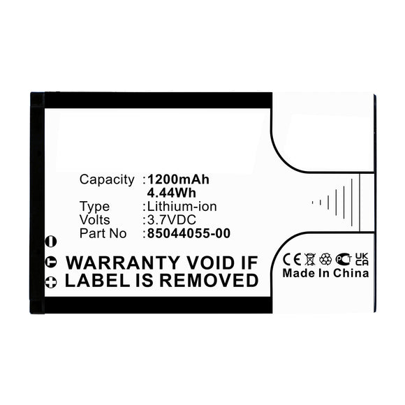 Batteries N Accessories BNA-WB-L15719 Credit Card Reader Battery - Li-ion, 3.7V, 1200mAh, Ultra High Capacity - Replacement for CCE 85044055-00 Battery