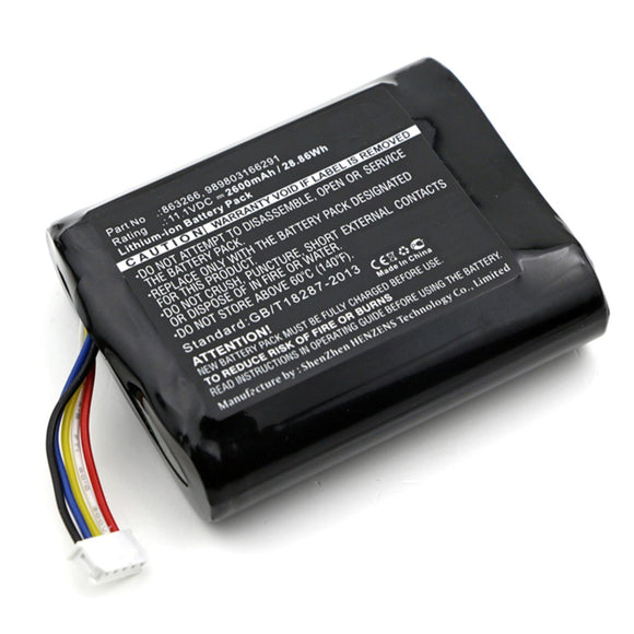 Batteries N Accessories BNA-WB-L9448 Medical Battery - Li-ion, 11.1V, 2600mAh, Ultra High Capacity - Replacement for Philips 863266 Battery