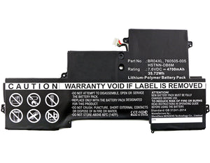 Batteries N Accessories BNA-WB-P4606 Laptops Battery - Li-Pol, 7.6V, 4700 mAh, Ultra High Capacity Battery - Replacement for HP 760505-005 Battery