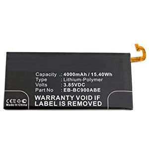 Batteries N Accessories BNA-WB-P8403 Cell Phone Battery - Li-Pol, 3.85V, 4000mAh, Ultra High Capacity Battery - Replacement for Samsung EB-BC900ABA, EB-BC900ABE Battery