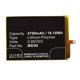 Batteries N Accessories BNA-WB-P17344 Cell Phone Battery - Li-Pol, 3.85V, 4700mAh, Ultra High Capacity - Replacement for Motorola MD50 Battery