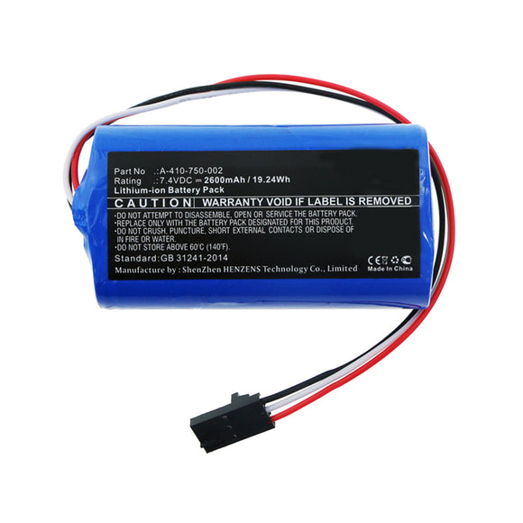 Batteries N Accessories BNA-WB-L10871 Medical Battery - Li-ion, 7.4V, 2600mAh, Ultra High Capacity - Replacement for COSMED A-410-750-002 Battery
