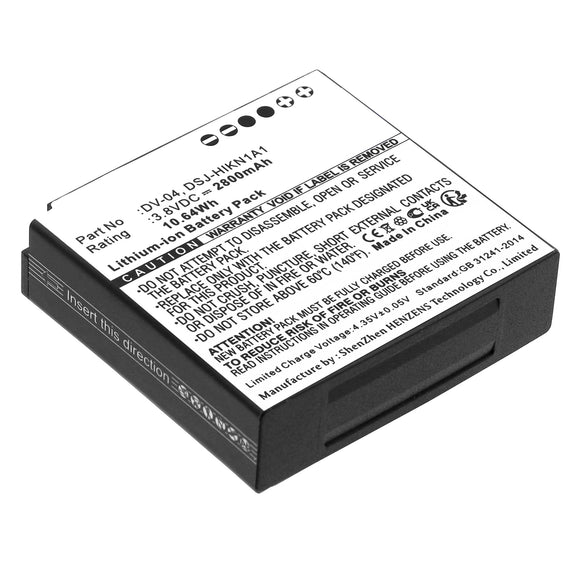 Batteries N Accessories BNA-WB-L18436 Digital Camera Battery - Li-ion, 3.8V, 2800mAh, Ultra High Capacity - Replacement for Hikvision DSJ-HIKN1A1 Battery