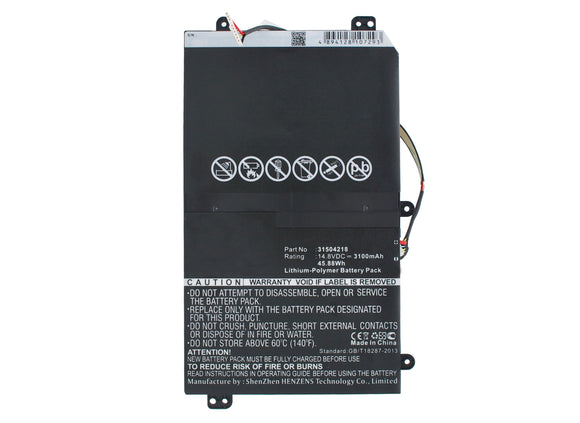 Batteries N Accessories BNA-WB-P4626 Laptops Battery - Li-Pol, 14.8V, 3100 mAh, Ultra High Capacity Battery - Replacement for Lenovo 31504218 Battery