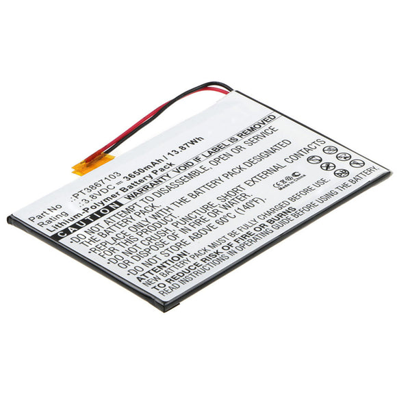 Batteries N Accessories BNA-WB-P5192 Tablets Battery - Li-Pol, 3.8V, 3650 mAh, Ultra High Capacity Battery - Replacement for RCA PT3867103 Battery