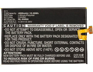 Batteries N Accessories BNA-WB-P3162 Cell Phone Battery - Li-Pol, 3.8V, 4000 mAh, Ultra High Capacity Battery - Replacement for Blu BL-N4000 Battery