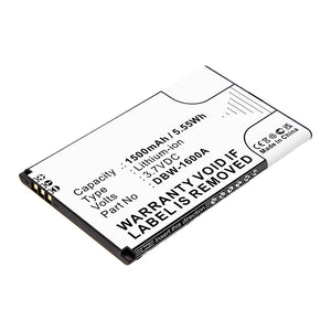 Batteries N Accessories BNA-WB-L17264 Cell Phone Battery - Li-ion, 3.7V, 1500mAh, Ultra High Capacity - Replacement for Doro  DBW-1600A Battery