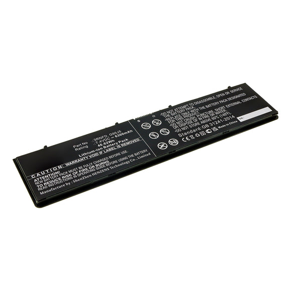 Batteries N Accessories BNA-WB-L17250 Laptop Battery - Li-ion, 7.4V, 6300mAh, Ultra High Capacity - Replacement for Dell  3RNFD Battery