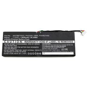 Batteries N Accessories BNA-WB-P9689 Laptop Battery - Li-Pol, 7.2V, 3650mAh, Ultra High Capacity - Replacement for Toshiba WSTBBT050O Battery