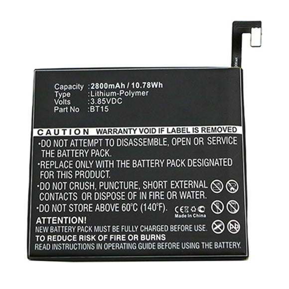 Batteries N Accessories BNA-WB-P16409 Cell Phone Battery - Li-Pol, 3.85V, 2800mAh, Ultra High Capacity - Replacement for MeiZu BT15 Battery