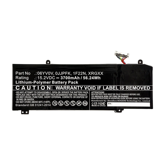 Batteries N Accessories BNA-WB-P15988 Laptop Battery - Li-Pol, 15.2V, 3700mAh, Ultra High Capacity - Replacement for Dell XRGXX Battery