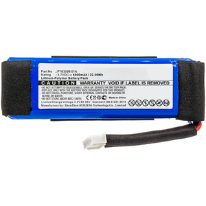 Batteries N Accessories BNA-WB-P8110 Speaker Battery - Li-Pol, 3.7V, 6000mAh, Ultra High Capacity Battery - Replacement for JBL P763098 01A Battery