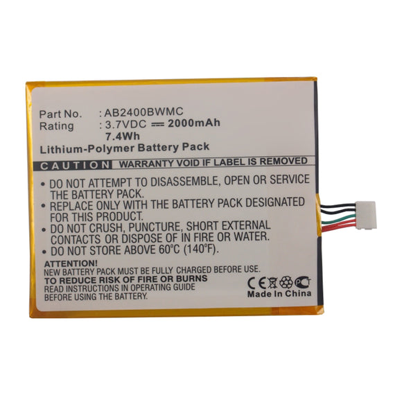 Batteries N Accessories BNA-WB-P14818 Cell Phone Battery - Li-Pol, 3.7V, 2000mAh, Ultra High Capacity - Replacement for Philips AB2400BWMC Battery