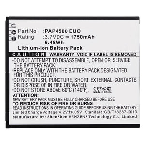 Batteries N Accessories BNA-WB-L3555 Cell Phone Battery - Li-Ion, 3.7V, 1750 mAh, Ultra High Capacity Battery - Replacement for Prestigio PAP4500DUO Battery