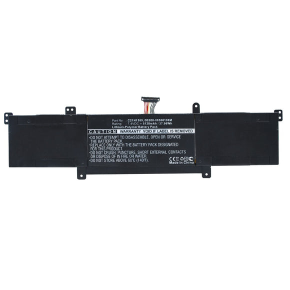 Batteries N Accessories BNA-WB-P9573 Laptop Battery - Li-Pol, 7.4V, 5130mAh, Ultra High Capacity - Replacement for Asus C21N1309 Battery