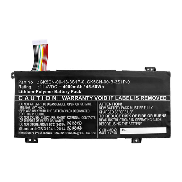 Batteries N Accessories BNA-WB-P15071 Laptop Battery - Li-Pol, 11.4V, 4000mAh, Ultra High Capacity - Replacement for Medion 40068133 Battery