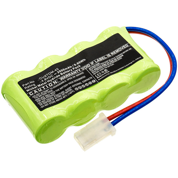 Batteries N Accessories BNA-WB-H11246 Emergency Lighting Battery - Ni-MH, 4.8V, 2000mAh, Ultra High Capacity - Replacement for Lithonia CUSTOM-45 Battery