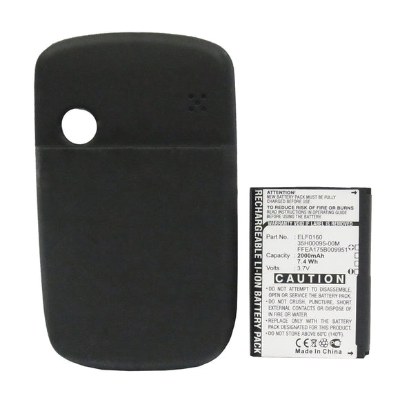 Batteries N Accessories BNA-WB-L15599 Cell Phone Battery - Li-ion, 3.7V, 2000mAh, Ultra High Capacity - Replacement for HTC 35H00095-00M Battery